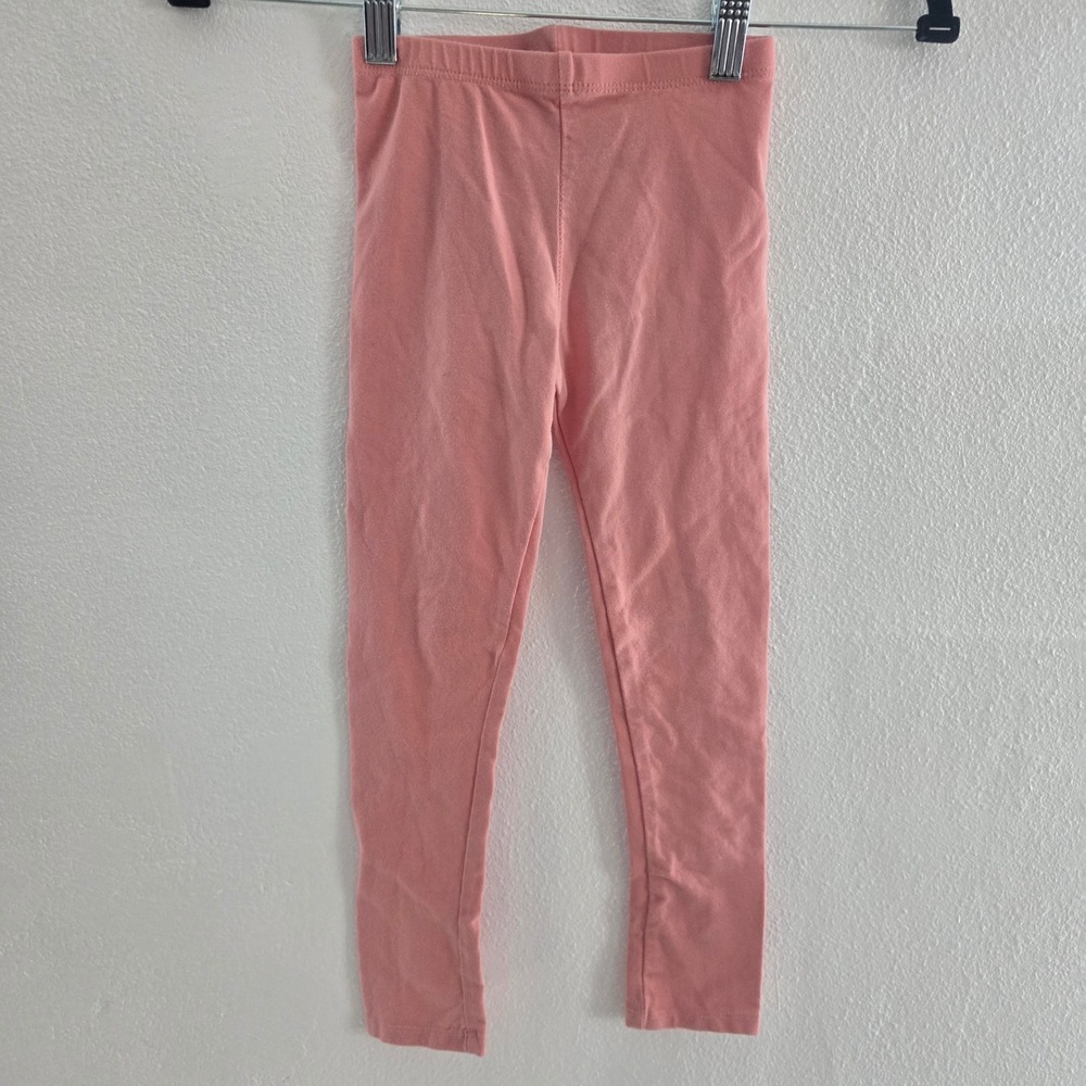 Cat‎ & Jack Girls Pink Peach Solid Stretch Cotton Leggings Size 5T